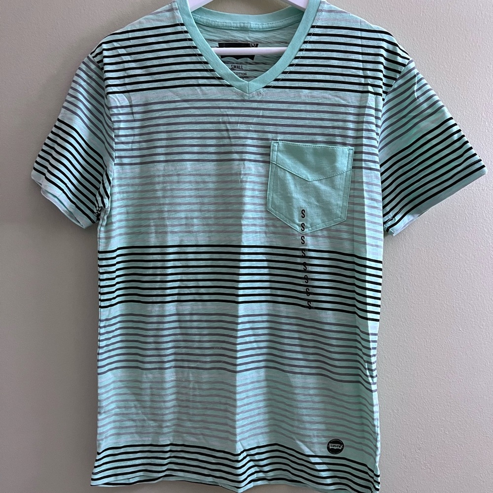 NEW Men Levi’s Short Sleeve Striped T-shirt - Picture 5 of 5